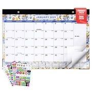 Ktinnead Large Desk Calendar 2025-2026 12x17 in Wall Calendar or Desk Pad Calendar with Stickers (January 2025-June 2026) Desktop Blotter Holiday Monthly Designs